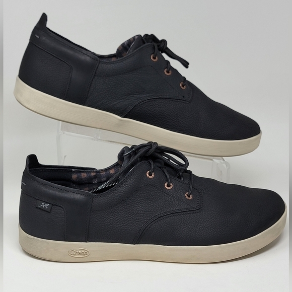 Chaco Men\'s Davis Lace Black Leather Casual Sneakers Shoes Size 14 US J106259 main image 10